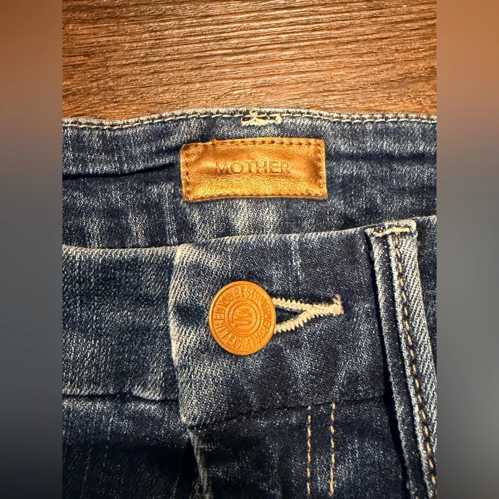 MOTHER Womens Jeans High Waisted Looker Teaming Up Skinny Dark Denim Jeans 25 - Picture 13 of 16